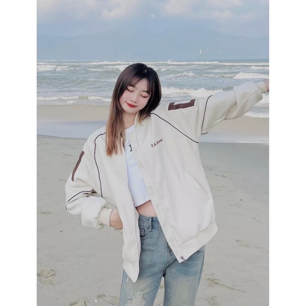 Áo Khoác Bomber Varsity chất da lộn 2 lớp siêu dày , hàng cao cấp siêu xịn xò COOL STORE M943