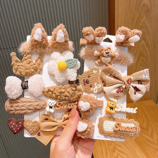 Kẹp tóc gấu phối nơ 🌸freeship🌸set kẹp tóc xinh xắn dành cho bé gái