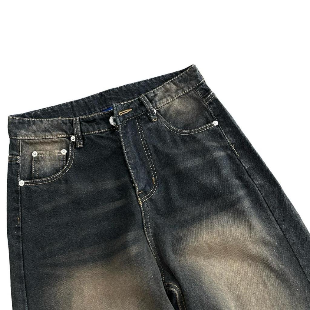 GOLDEN BAGGY JEANS - Quần jeans wash ống rộng