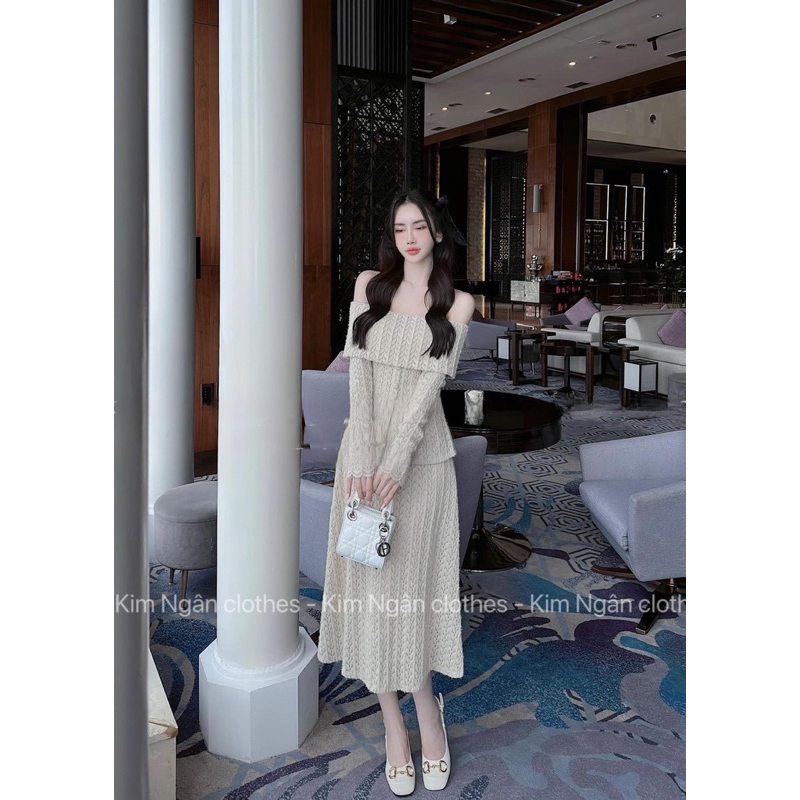 Set ren xinh trễ vai kèm nút bộc siêu xinh đẹp  hách dáng siêu đẹp
