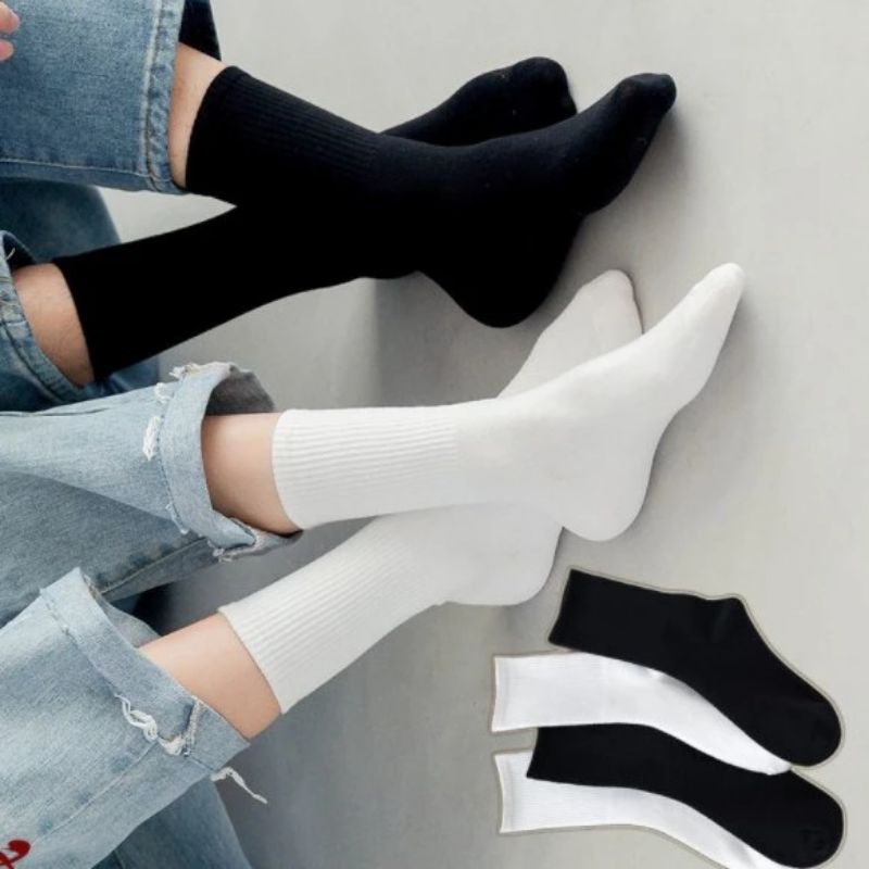M8 - Tất cổ cao nam nữ trắng đen