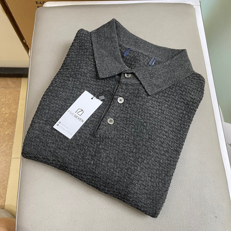 Áo len polo dài Basquiat 091023A