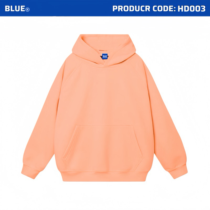 Áo Hoodie Unisex Brand Blue Streetwear Form Rộng Ulzzang Couple Basic HD003