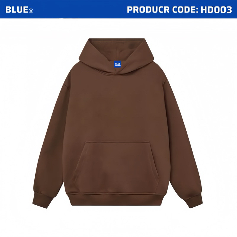 Áo Hoodie Unisex Brand Blue Streetwear Form Rộng Ulzzang Couple Basic HD003