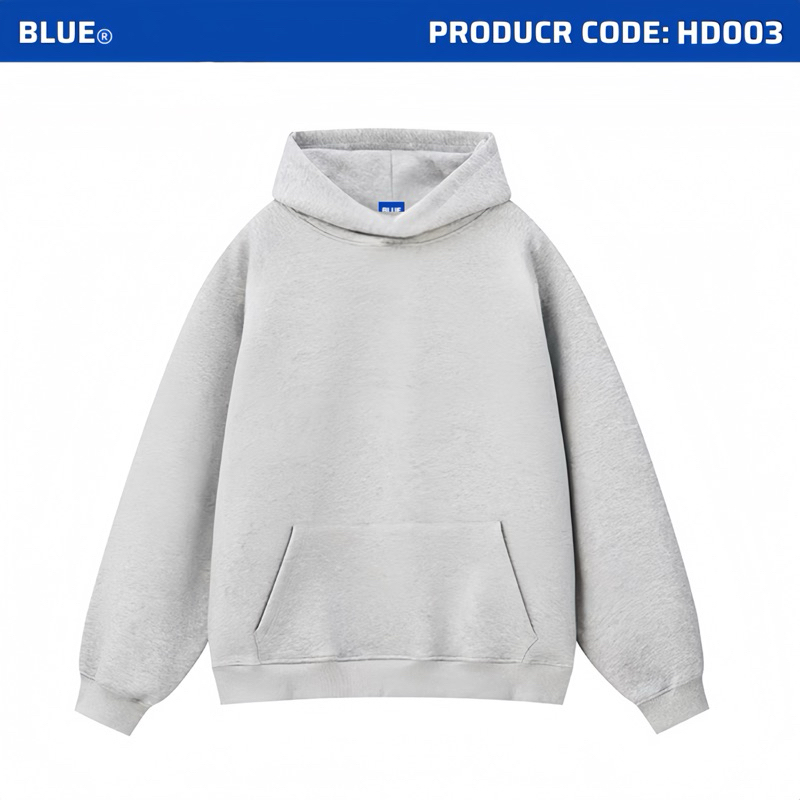 Áo Hoodie Unisex Brand Blue Streetwear Form Rộng Ulzzang Couple Basic HD003