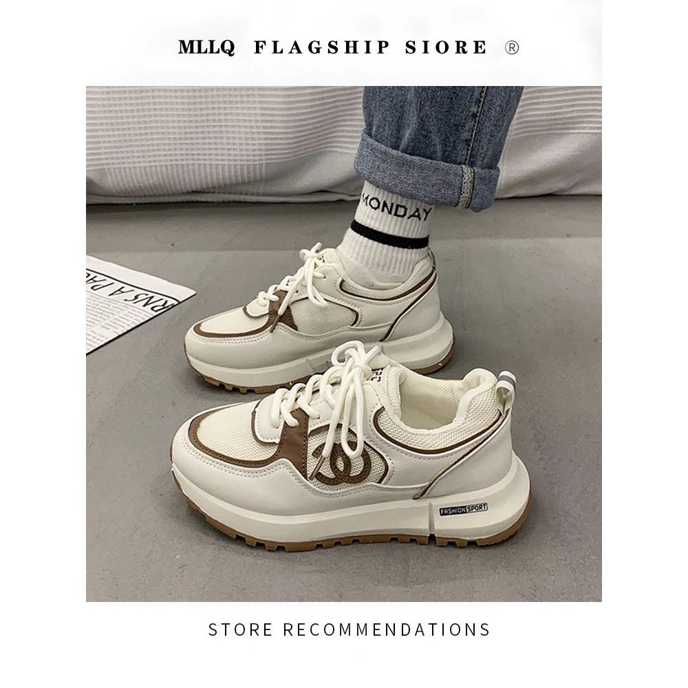 Giày thể thao buộc dây, giày sneaker đế cao 3cm - TinTinStore