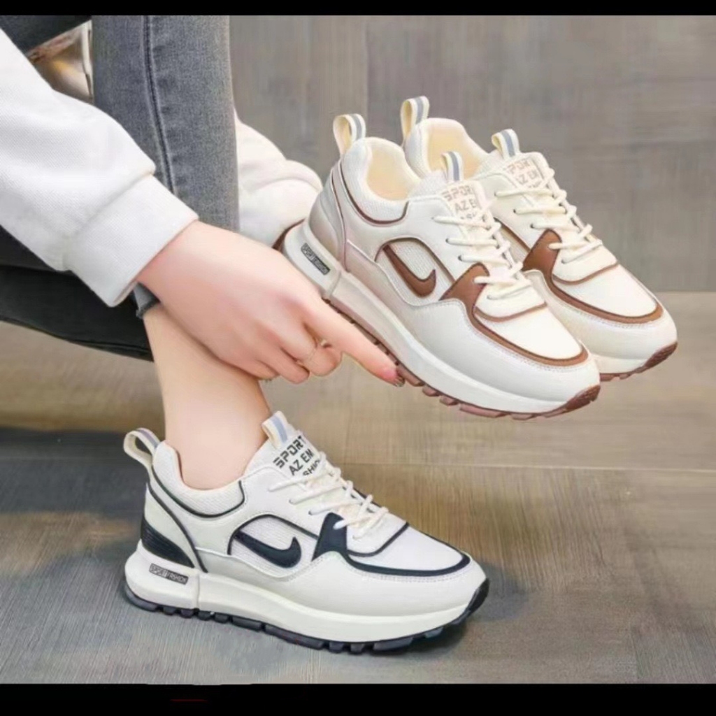 Giày thể thao buộc dây, giày sneaker đế cao 3cm - TinTinStore
