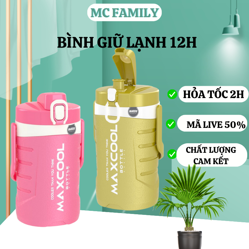 Bình giữ nhiệt 1 Lít có vòi và quai xách nắp vòi tự bung đậy kín tiện lợi nhiều màu hàng Việt Nam cao