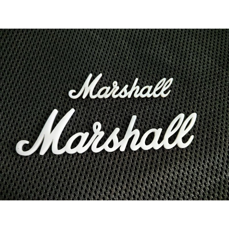 Logo Marshall mica trắng