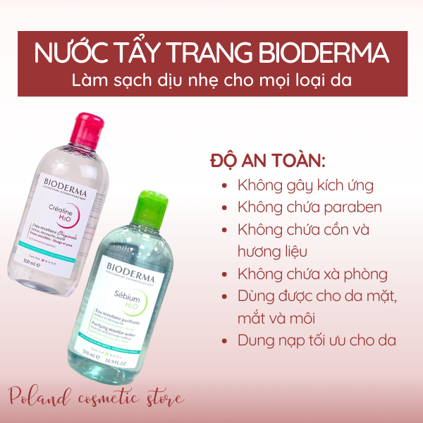 Nước tẩy trang Biodermaaa làm sạch dịu nhẹ cho mọi loại da 500Ml