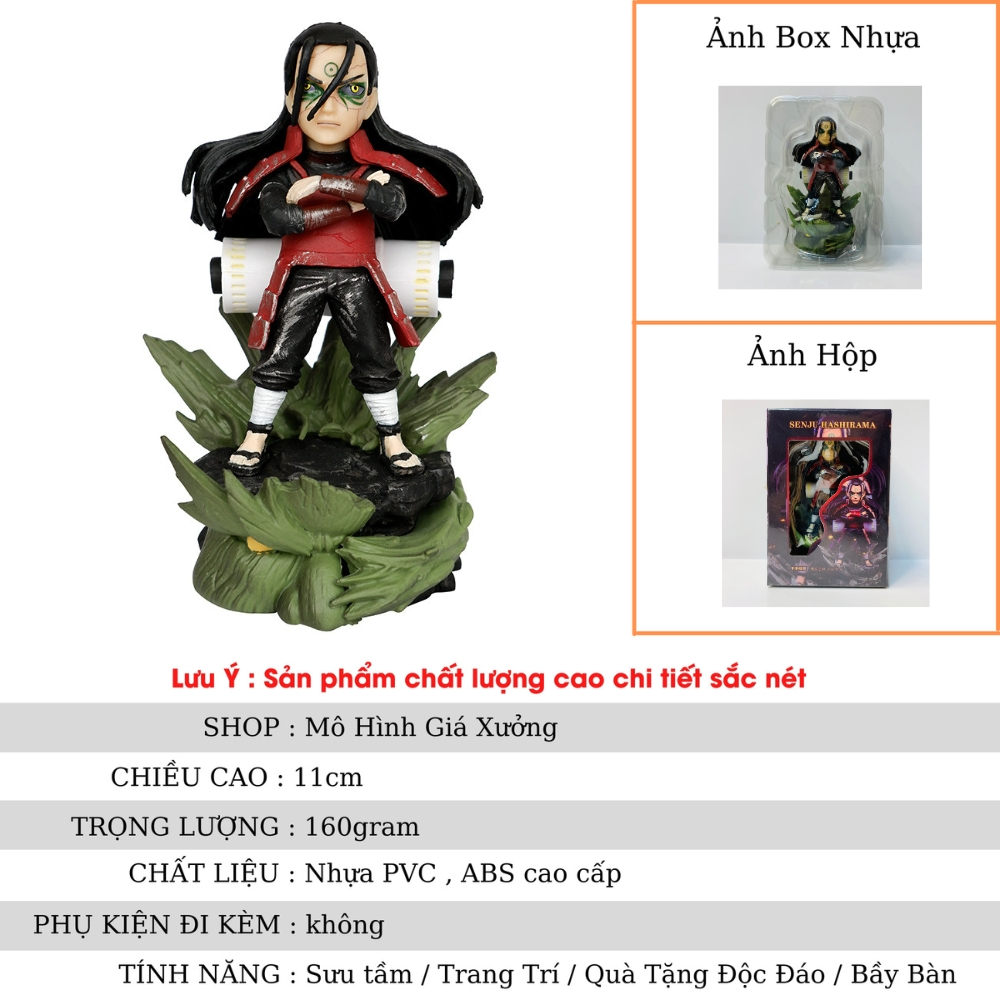 Mô hình Naruto Đệ nhất senju hashirama chibi - Cao 11cm - rộng 7cm - nặng 130gram - Figure Naruto - có hộp màu