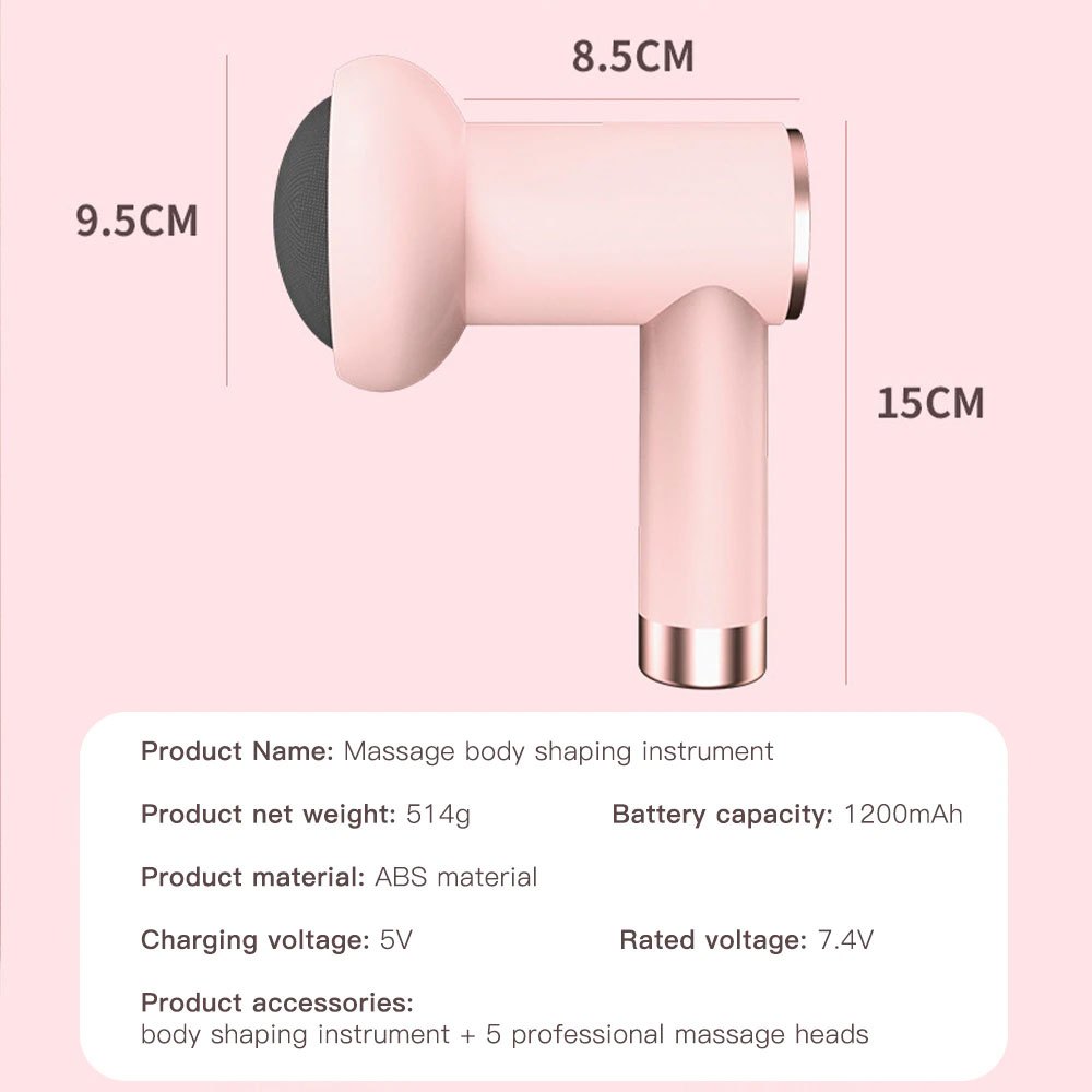 Súng Mát Xa Toàn Thân, Máy Massage Cầm Tay mini, 6 Cấp Độ Chuyên Sâu Cổ Vai Gáy Tay Chân, Màn Hình LED Cảm Ứng, Tiện Lợi