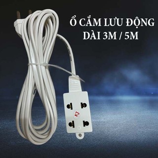 Ổ cắm điện lưu động tiện lợi dây dài 3m / 5m