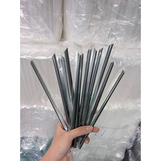 Ống hút phi 5-6-8-12 đen bọc màng từng ống - đầu nhọn