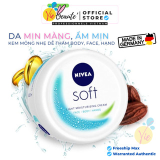 Kem dưỡng ẩm nivea soft cho da mặt & body giúp da mềm mịn, ẩm mượt 200ml