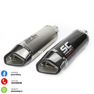 Pô SC 1M carbon nhập khẩu cao cấp , họng pô 51mm
