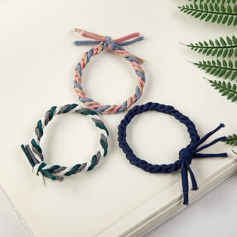 Dây Buộc Tóc Cao Su Co Giãn Phong Cách Hàn Quốc Đơn Giản Dành Cho Nữ