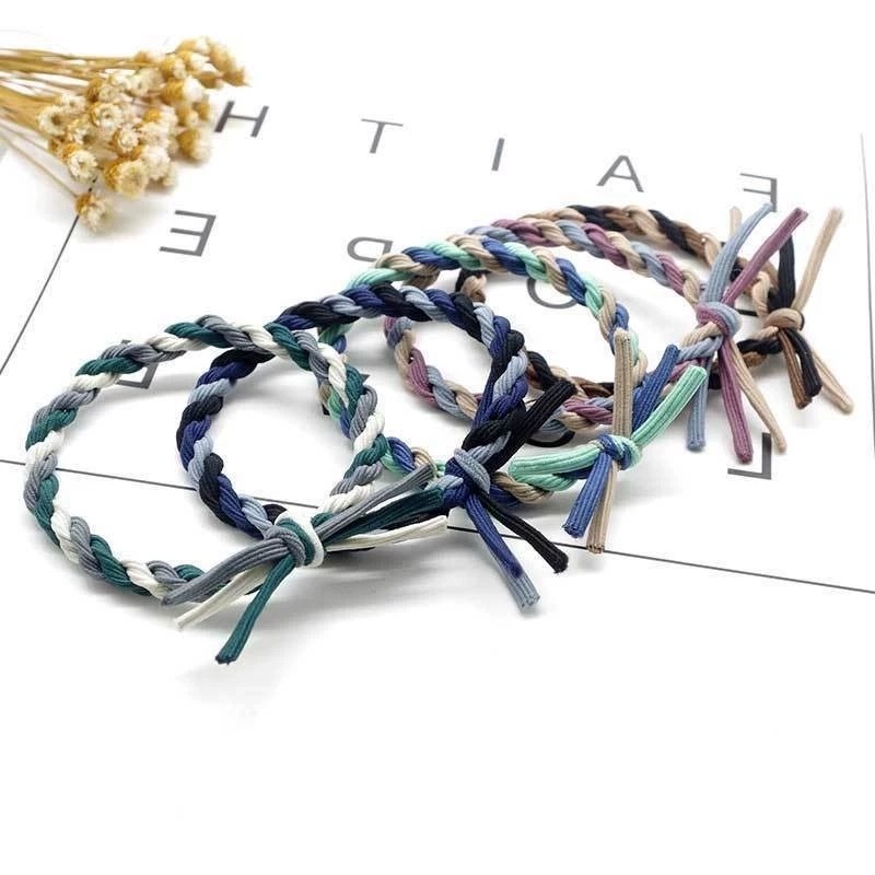 Dây Buộc Tóc Cao Su Co Giãn Phong Cách Hàn Quốc Đơn Giản Dành Cho Nữ