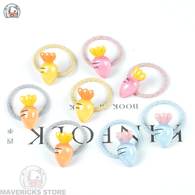 Dây Cột Tóc Co Giãn Họa Tiết Hoạt Hình Phong Cách Hàn Quốc