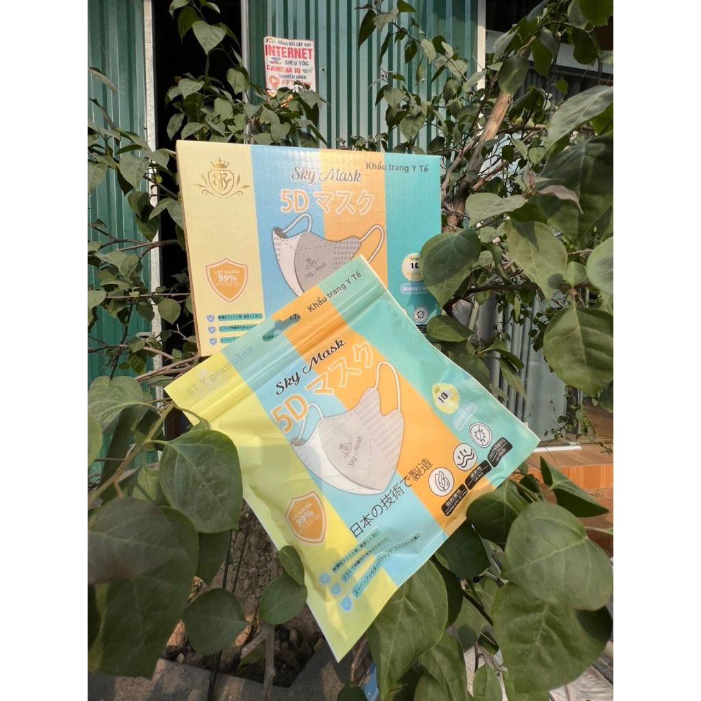 Khẩu trang y tế 5D SKY MASK chính hãng, thùng 100 chiếc