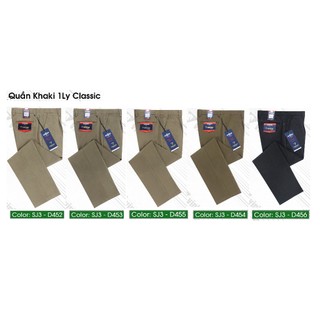 Quần kaki 1ly Trung Niên Vĩnh Tiến 100% Cotton Trơn Cao Cấp