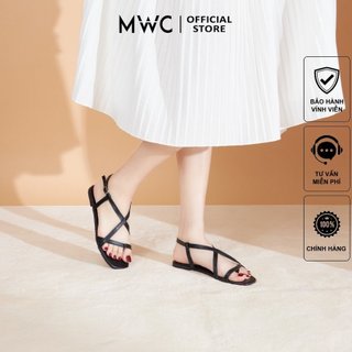 Giày MWC 2857 - Giày Sandal Đế Bệt, Giày Sandal Xỏ Ngón Dây Chéo Phong Cách Chiến Binh Đế Bệt Siêu Hot