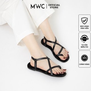 Giày mwc 2868 - giày sandal đế bệt, giày sandal quai chéo xỏ ngón đế bệt siêu hot