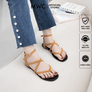 Giày MWC 2887 - Giày Sandal Chiến Binh Xỏ Ngón Quai Dây Ôm Chân Đế Bệt Thời Trang