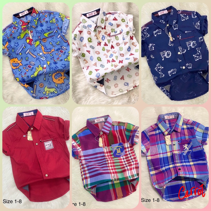 Áo sơ mi cho bé trai từ 7-25kg SM2