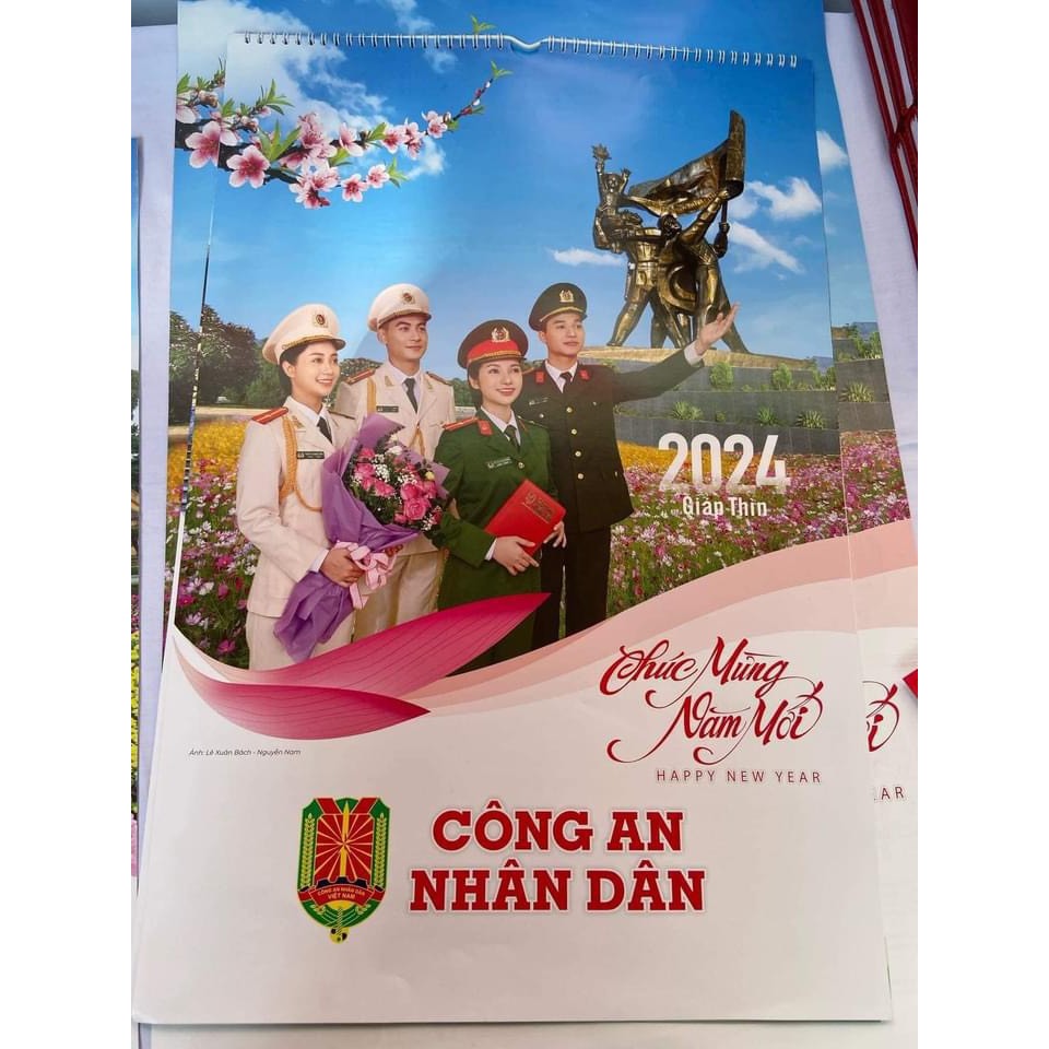 Lịch lò xo 5 tờ CAND - CSND 2024