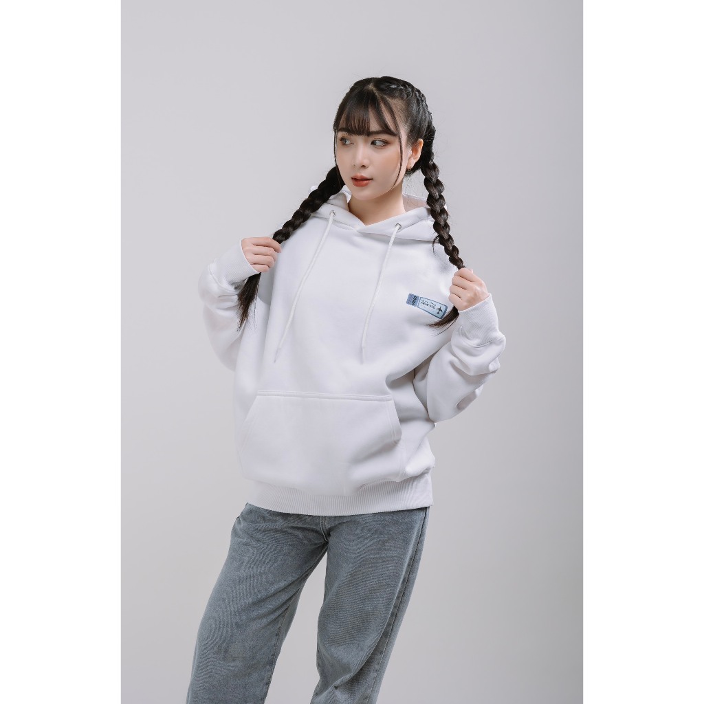 Áo Hoodie Form Rộng YANDO OUTFITS P013 Nỉ Cotton Flight Tickets 350GSM Local Brand