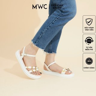 Giày MWC 2916 - Giày Sandal Đế 3CM, Giày Sandal Quai Ngang Đinh Tán Đế 3CM Thời Trang