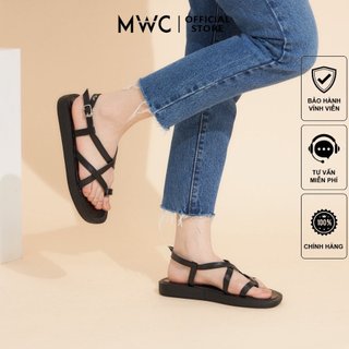 Giày mwc 2920 - giày sandal đế bánh mì, giày sandal quai dây xỏ ngón đế bánh mì thời trang