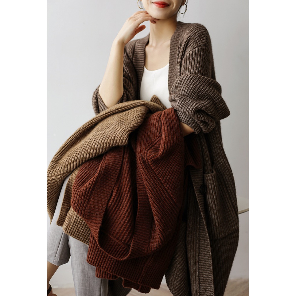 Áo khoác choàng len cardigan freesize mùa thu đông top bán chạy Xiny D302230