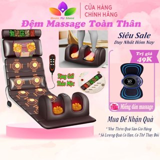 Thảm mát xa toàn thân có kèm gối thảo mộc và massage chân - Nệm, đệm, gối, máy massage toàn thân, cổ vai gáy hồng ngoại