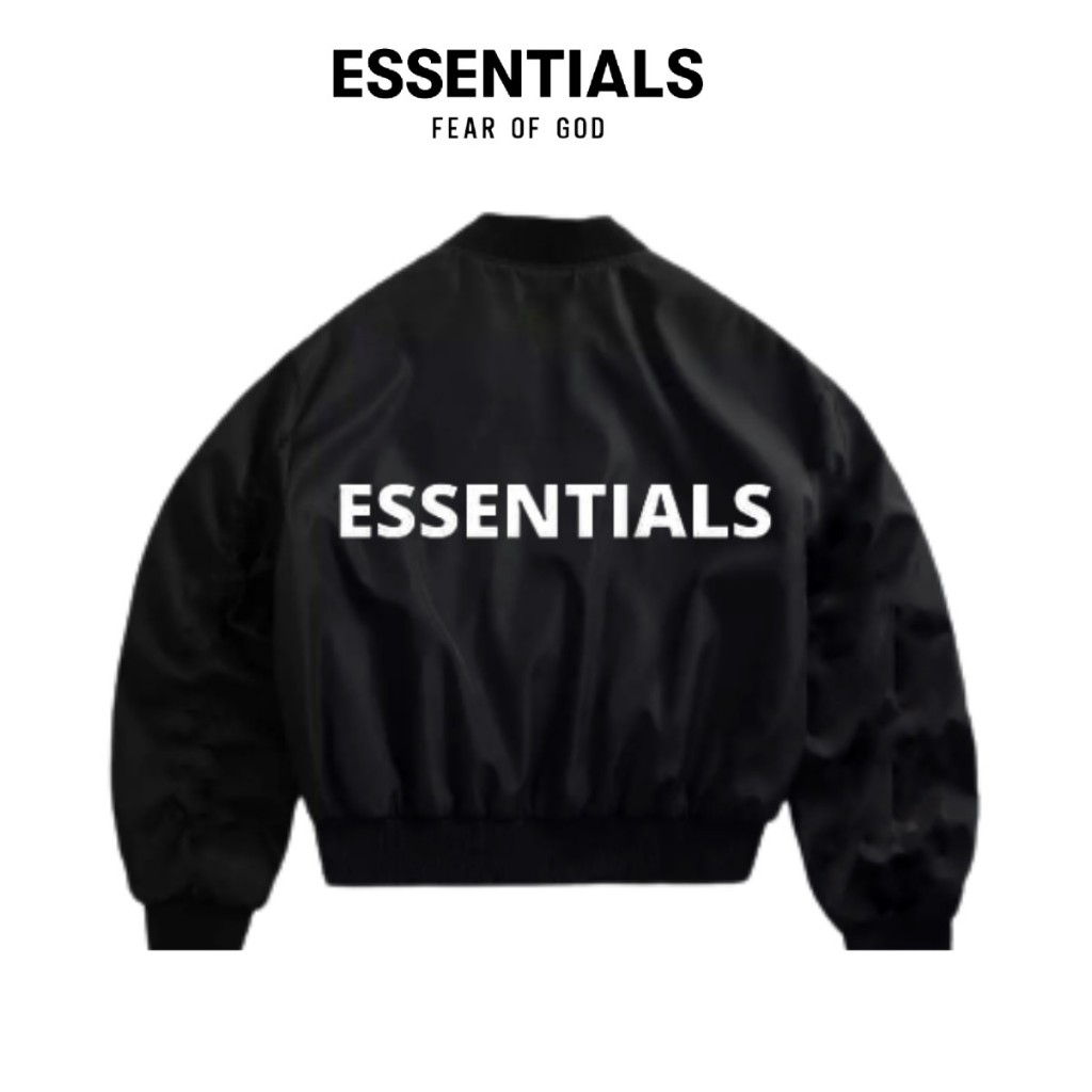 Áo khoác Fear of God FOG ESSENTIALS Bomer Jacket 3 lớp Jacket Nam Nữ, Áo Bomber ESSENTIALS Cao Cấp chinh hang ACA_store