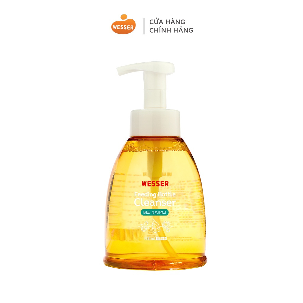 Nước Rửa Bình Sữa, núm vú Wesser chai 500ml
