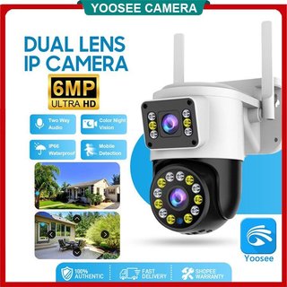 Camera IP YOOSEE Ngoài trời 2 mắt 6.0MP | 4.0MP Góc rộng, siêu nét - Quay đêm có màu, đàm thoại 2 chiều