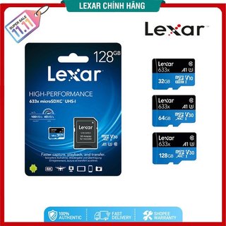 Thẻ nhớ chính hãng LEXAR 32GB | 64GB | 128GB | 256GB Cao cấp, tốc độ đọc lên tới 100Mb/s - Bảo hành chính Hãng Mai Hoàng