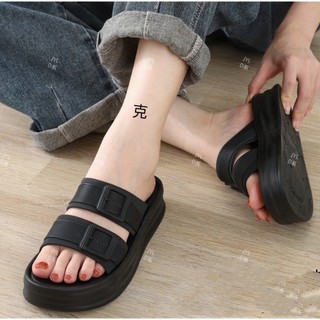 Dép quai ngang nữ đế cao dép bánh mì cao su đúc 5 cm thời trang 868
