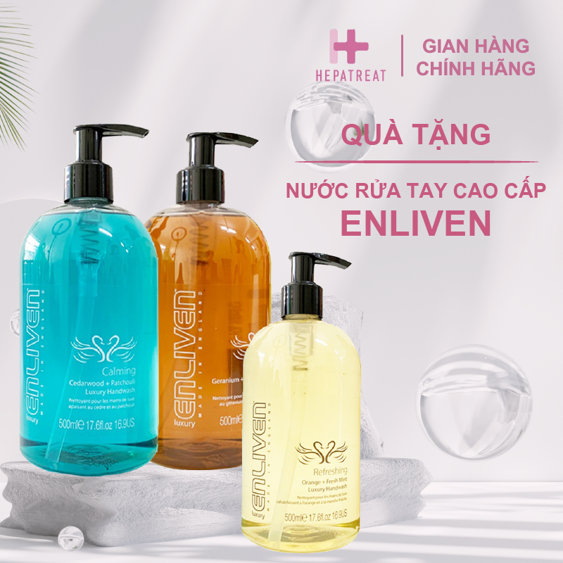 Nước rửa tay tạo bọt cao cấp ENLIVEN 500ml nhập khẩu Anh Quốc chiết xuất từ thiên nhiên giúp khử khuẩn da tay