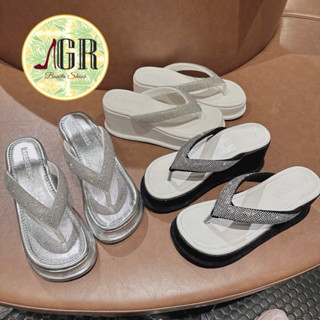  NS1 Dép xuồng quai KẸP hạt đá sáng cao 7CM siêu đẹp - Bonita Shoes BM293 