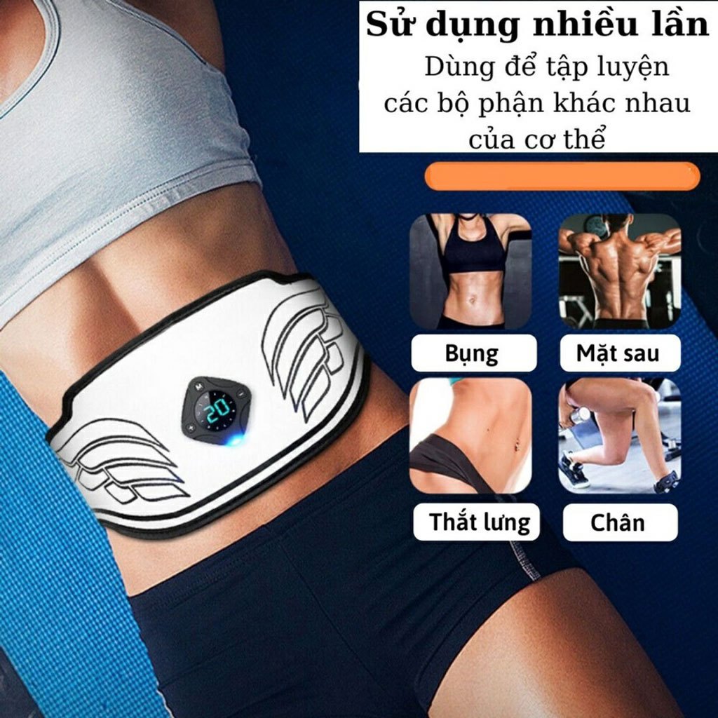 Đai Massage Giảm Mỡ Bụng Cao Cấp Megafit X500, Đai Tập Bụng Ems Thông Minh Cho Nam Và Nữ.