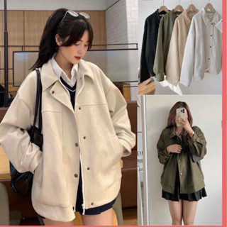 ÁO KHOÁC DA LỘN UNIXEX FORM RỘNG CÁ TÍNH