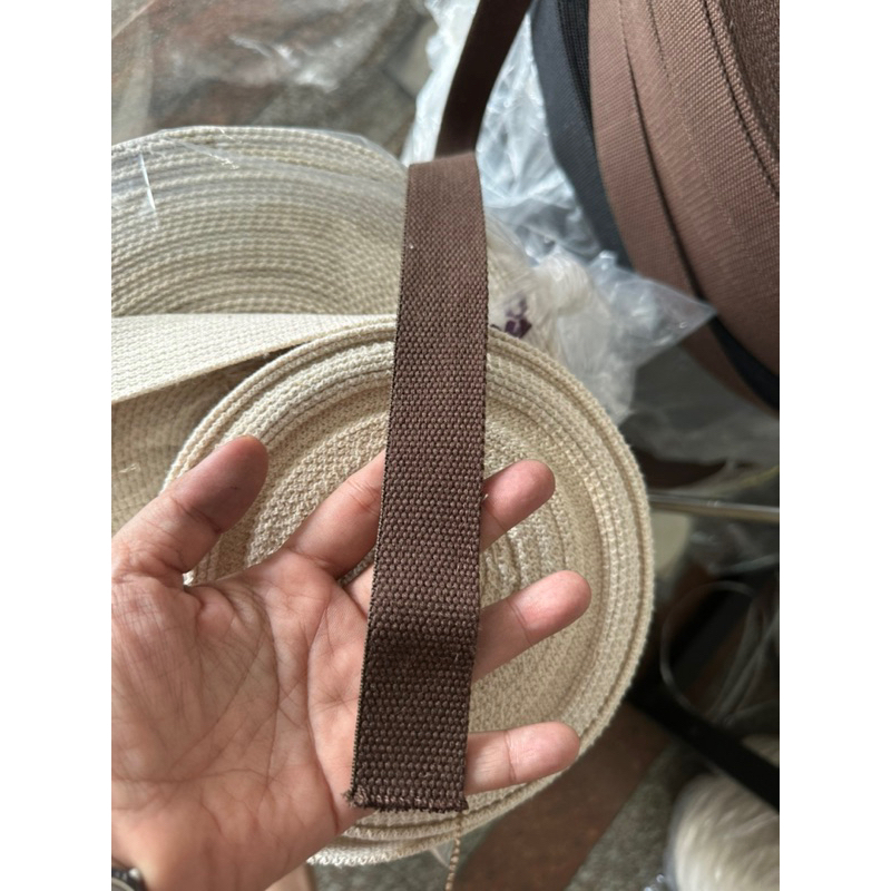 Đai nâu cotton 3cm