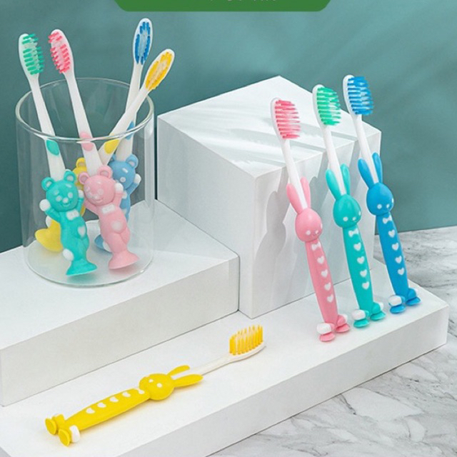 Set 4 bàn chải đánh răng hình thú cho bé cute