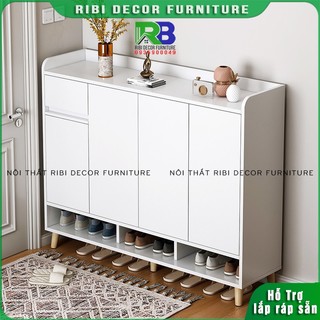 Tủ giày gỗ kệ để giày tủ đựng giày kệ để giày dép đa năng cánh dùng nút nhấn mở hiện đại TGD864