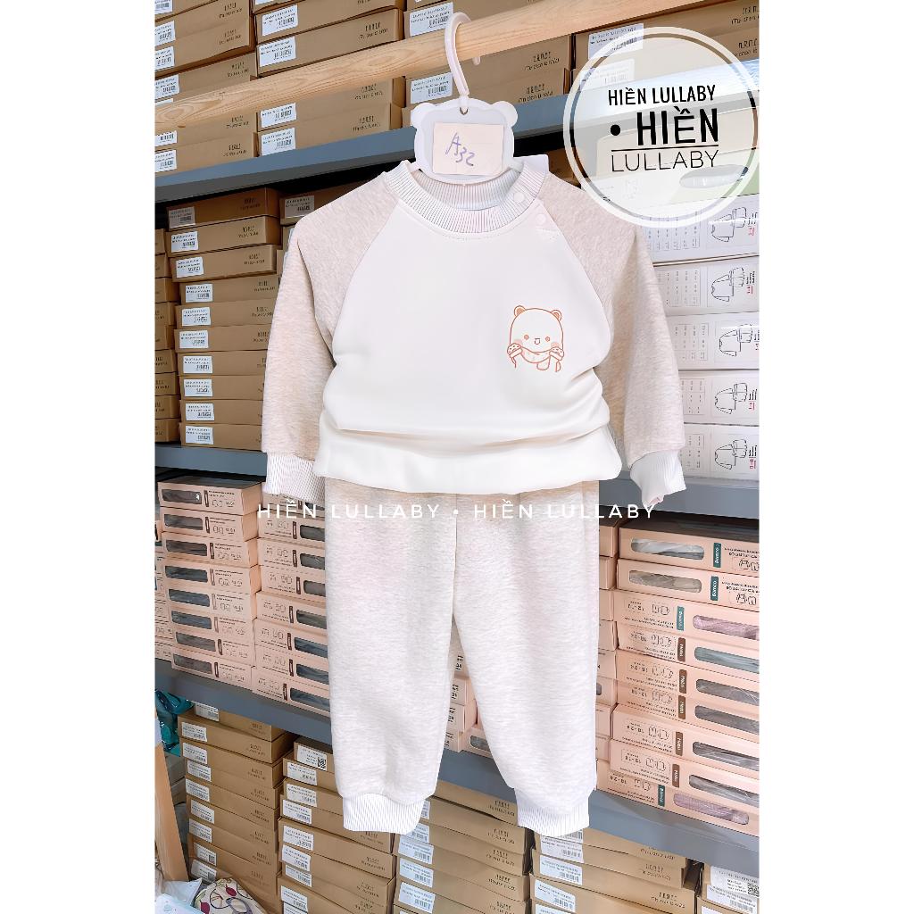 Bộ dài tay Anminaza chất nỉ bông cho bé trai, bé gái