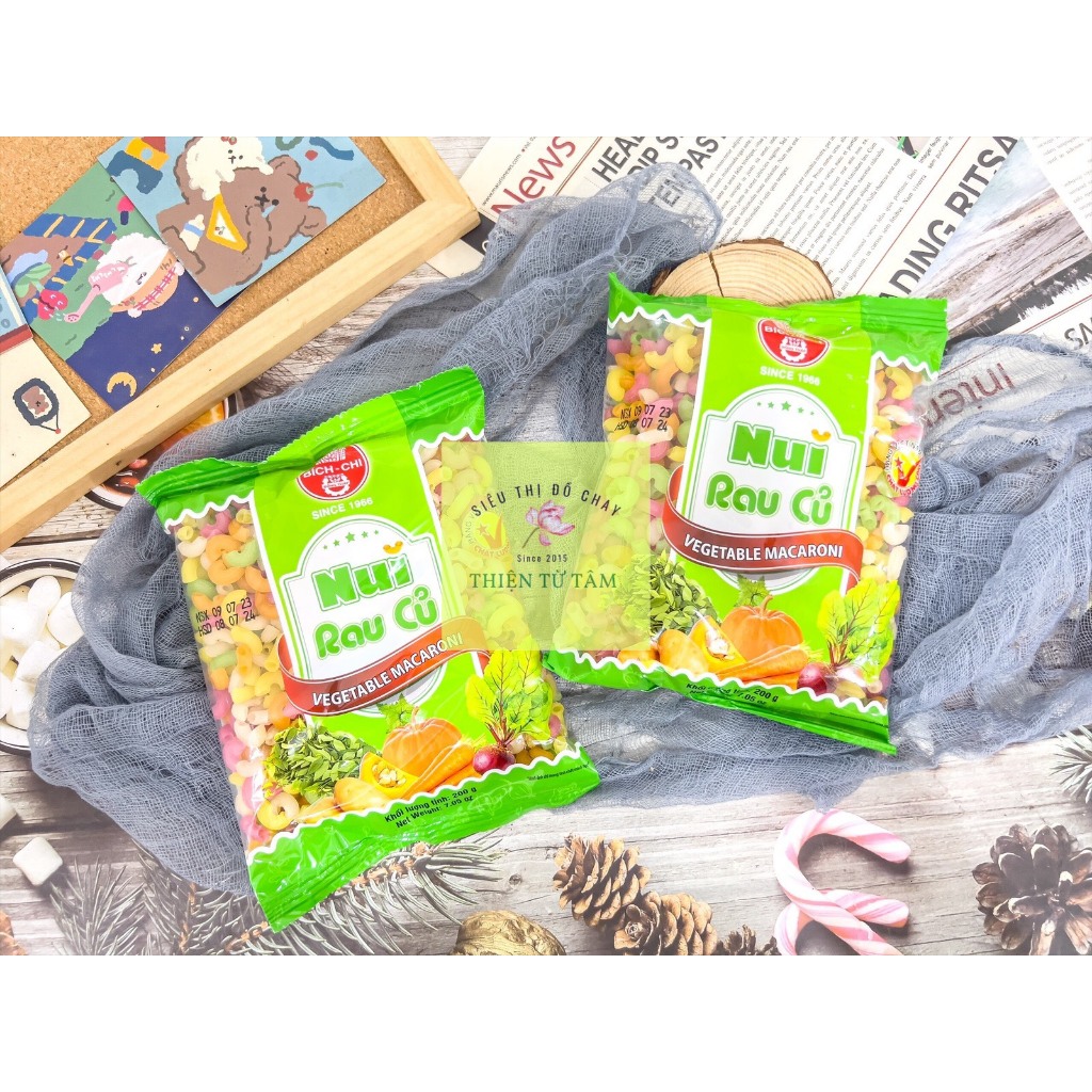 Nui Rau Củ Gạo Lứt Bích Chi Tiện Lợi Dinh Dưỡng Bịch 200Gr