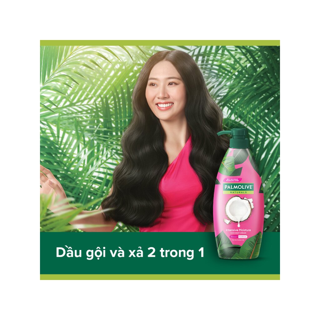 Mẫu mới CHÍNH HÃNG PALMOLIVE DẦU GỘI XẢ 2in1 CHIẾT XUẤT THIÊN NHIÊN CHAI 600ML